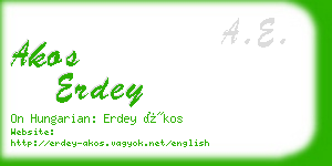 akos erdey business card